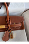 Hermes Birkin 30 Handmade Bag In Toile & Gold Swift Leather Replica
