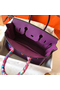 Hermes Birkin 30 Handmade Bag In Ultraviolet Clemence Leather Replica