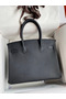 Hermes Birkin 30 Retourne Handmade Bag In Black Epsom Calfskin Replica