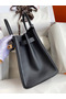Hermes Birkin 30 Retourne Handmade Bag In Black Epsom Calfskin Replica