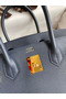 Hermes Birkin 30 Retourne Handmade Bag In Blue Nuit Epsom Calfskin Replica