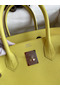 Hermes Birkin 30 Retourne Handmade Bag In Lime Epsom Calfskin Replica