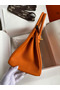 Hermes Birkin 30 Retourne Handmade Bag In Orange Clemence Leather Replica