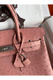 Hermes Birkin 30 Retourne Handmade Bag In Terre Cuite Ostrich Leather Replica