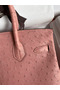 Hermes Birkin 30 Retourne Handmade Bag In Terre Cuite Ostrich Leather Replica