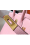 Hermes Birkin 30cm Bag In Pink Clemence Leather GHW Replica