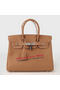 Hermes Birkin 30CM Tote Bag Camel Original Leather H30 Silver Replica