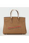 Hermes Birkin 30CM Tote Bag Camel Original Leather H30 Silver Replica