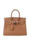Hermes Birkin 30CM Tote Bag Camel Original Leather H30 Silver Replica