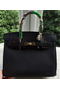 Hermes Birkin 30CM Tote Bags Black Calfskin Leather BK30 Gold Replica