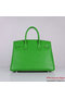 Hermes Birkin 30CM Tote Bags Green Clemence Leather Silver Replica