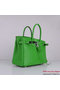 Hermes Birkin 30CM Tote Bags Green Clemence Leather Silver Replica
