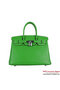 Hermes Birkin 30CM Tote Bags Green Clemence Leather Silver Replica