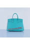 Hermes Birkin 30CM Tote Bags Light BLue Grainy Leather Silver Replica