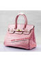 Hermes Birkin 30CM Tote Bags Light Pink Croco Leather Gold Replica