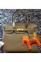 Hermes Birkin 30CM Tote Bags Litchi Leather H30LI Khaki Replica