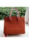 Hermes Birkin 30CM Tote Bags Orange Calfskin Leather BK30 Silver Replica