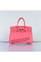 Hermes Birkin 30CM Tote Bags Pink Clemence Leather Gold Replica
