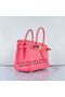 Hermes Birkin 30CM Tote Bags Pink Clemence Leather Gold Replica