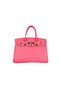 Hermes Birkin 30CM Tote Bags Pink Clemence Leather Gold Replica