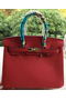 Hermes Birkin 30CM Tote Bags Red Calfskin Leather BK30 Gold Replica