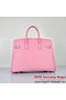Hermes Birkin 35CM Pink Clafskin Leather Tote Bag Silver Replica
