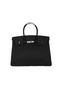 Hermes Birkin 35CM Tote Bag Black Clemence Leather H35 Silver Replica