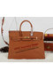 Hermes Birkin 35CM Tote Bag Camel Clemence Leather H35 Gold Replica
