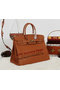 Hermes Birkin 35CM Tote Bag Camel Clemence Leather H35 Gold Replica
