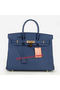 Hermes Birkin 35CM Tote Bag Dark Blue Original Leather H35 Gold Replica
