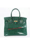 Hermes Birkin 35CM Tote Bag Green Iridescent Croco Leather Gold Replica
