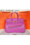 Hermes Birkin 35CM Tote Bag Lavender Original Grainy Leather H35 Gold Replica