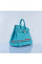 Hermes Birkin 35CM Tote Bag Light BLue Grainy Leather Silver Replica