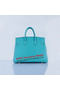 Hermes Birkin 35CM Tote Bag Light BLue Grainy Leather Silver Replica