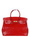 Hermes Birkin 35CM Tote Bag Shiny Croco Leather H35C Red Replica