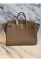 Hermes Birkin 40 Handmade Bag In Taupe Clemence Leather Replica