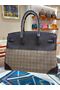 Hermes Birkin Bag Original Leather 35CM 17888 Houndstooth Dark Brown Replica