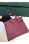 Hermes Birkin Bag Original Leather crocodile togo HBK2530 Burgundy Replica