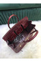 Hermes Birkin Bag Original Leather crocodile togo HBK2530 Burgundy Replica