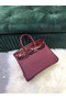 Hermes Birkin Bag Original Leather crocodile togo HBK2530 Burgundy Replica