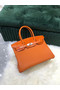 Hermes Birkin Bag Original Leather crocodile togo HBK2530 orange Replica