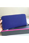 Hermes Blue Electric Clemence Azap Zipped Wallet Replica