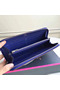 Hermes Blue Electric Clemence Azap Zipped Wallet Replica