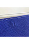 Hermes Blue Electric Clemence Azap Zipped Wallet Replica