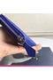 Hermes Blue Electric Clemence Azap Zipped Wallet Replica