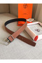 Hermes Brown Saddle 38MM Reversible Belt Replica