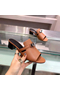 Hermes Candy 40mm Sandals In Brown Calfskin Replica