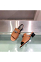 Hermes Candy 40mm Sandals In Brown Calfskin Replica