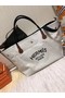 Hermes Canvas Shopping Bag H0734 white Replica