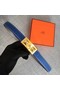 Hermes Collier de Chien belt buckle & Reversible leather strap 24 mm H0521 blue Replica